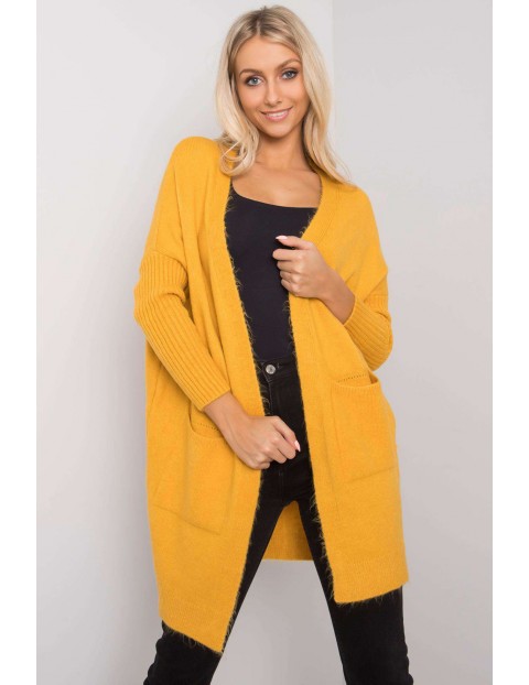 Sweter damski - żółłty 