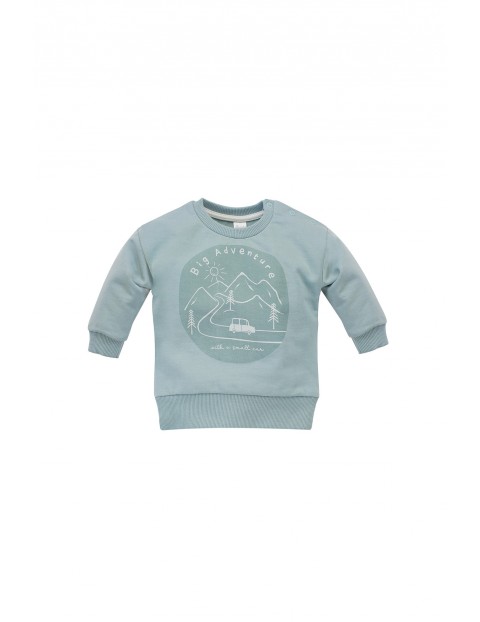 Bluza dresowa Little Car - miętowa