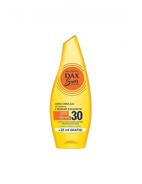 Dax Sun, lekka emulsja do opalania z masłem kakaowym SPF 30, 175 ml