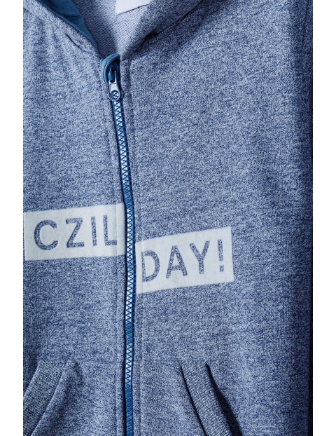 Dzianinowa bluza dla chłopca - Czil day!