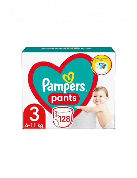 Pampers Pieluchomajtki, rozmiar 3, 128 sztuk, 6kg-11kg