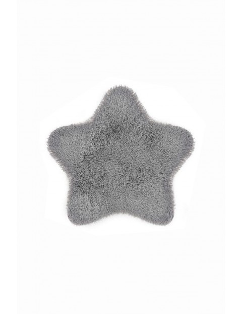 Dywanik SOFT STAR eko futro szary  60x60 cm