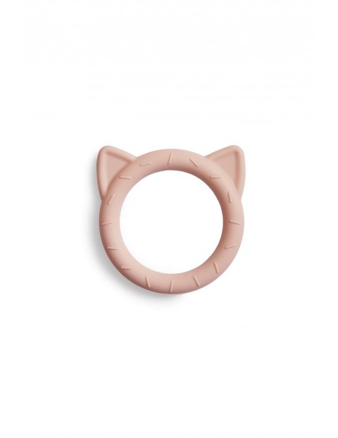 Mushie - Gryzak silikonowy bransoletka CAT Blush - różowy