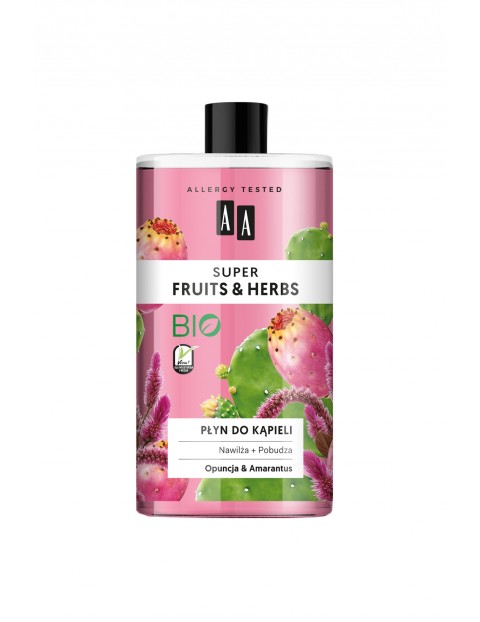 AA Super Fruits&Herbs płyn do kąpieli opuncja&amarantus 750 ml