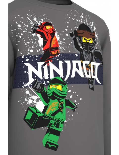 Koszulka dziecięca LEGO® NINJAGO® z długimi rękawami -szara