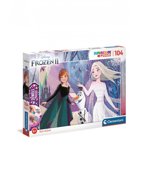 PUZZLE Z OZDOBAMI 104 EL Frozen 2