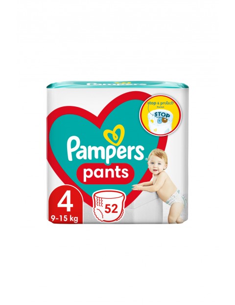 Pampers pieluchomajtki, rozmiar 4, 52 szt, 9-15kg