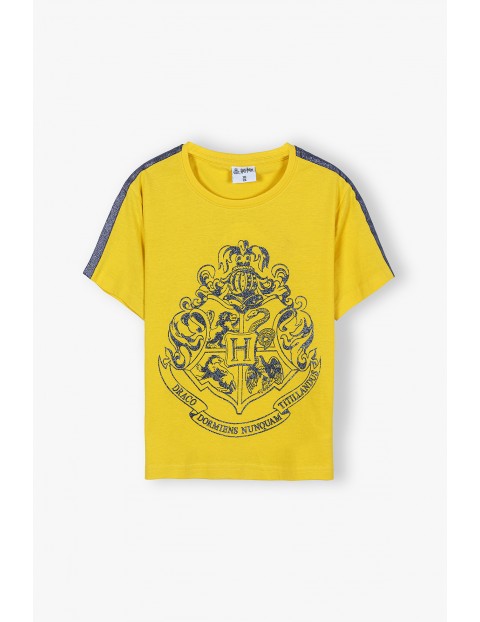 Żółty dzianinowy t-shirt Harry Potter 