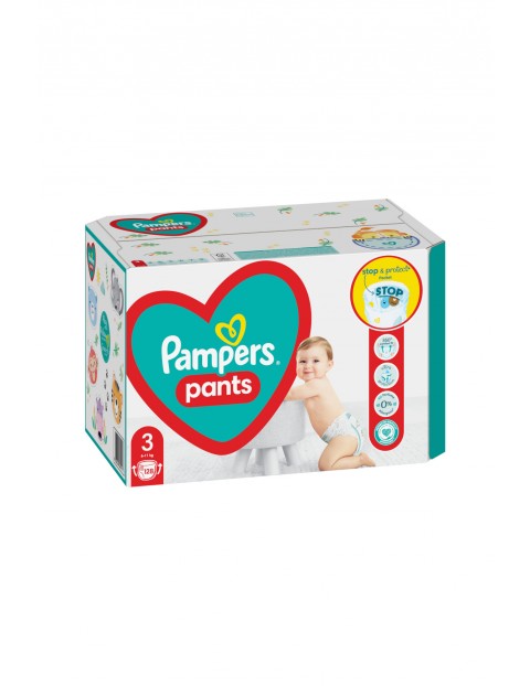 Pampers Pieluchomajtki, rozmiar 3, 128 sztuk, 6kg-11kg