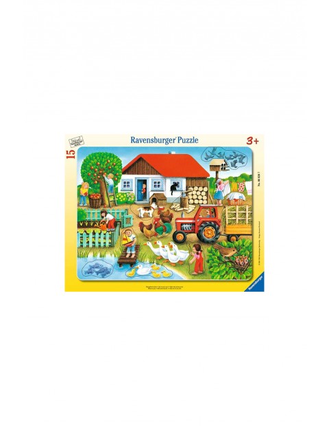 Puzzle dla dzieci 2D - co tu pasuje: Na wsi 15 elementów wiek 3+