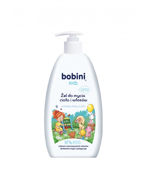 BOBINI Kids Żel hypoalergiczny do mycia ciała i włosów 500ml