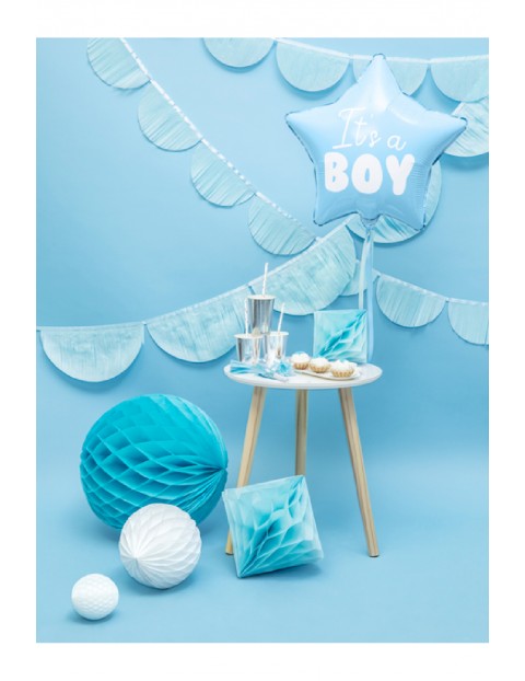 Balon foliowy Gwiazdka - It's a boy - jasny niebieski- 1 szt