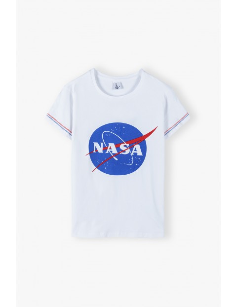 T-shirt damski Nasa -  biały 