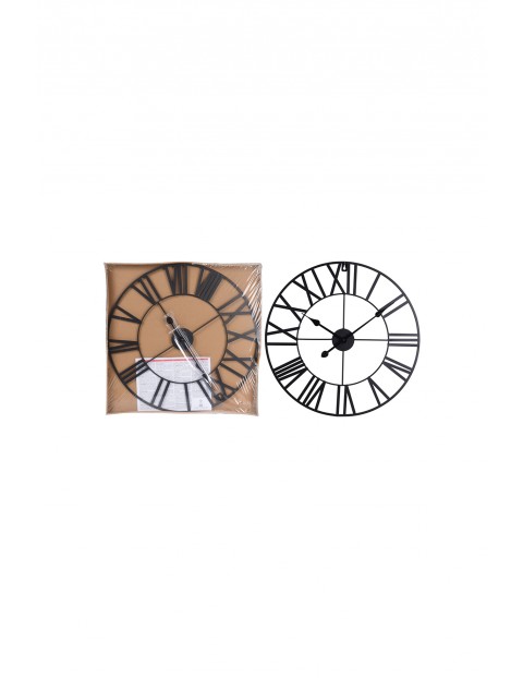 Zegar ścienny metalowy -57cm  - czarny