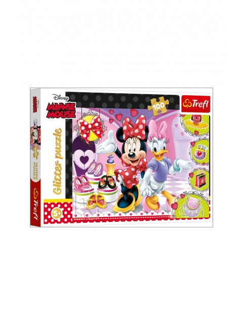 Puzzle 100 elementów- Minnie i błyskotki Disney wiek 5+