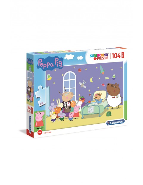 Puzzle Maxi Super Color Świnka Peppa - 104 elementy wiek 4+