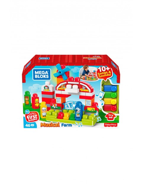 Mega Bloks Fisher-Price - Muzyczna farma z dźwiękami wiekm12msc+