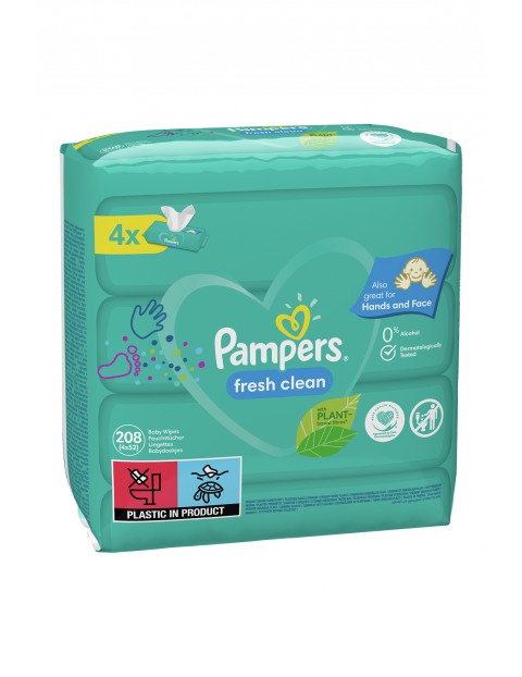 Pampers Fresh Clean Chusteczki 4x52szt = 208 chusteczek