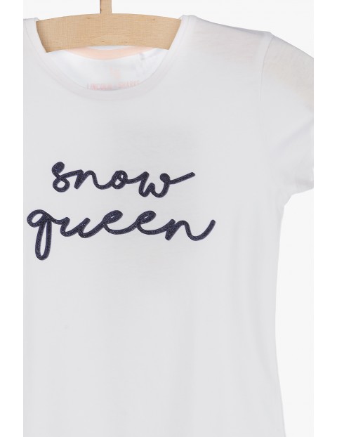 Bawełniany t-shirt dla dziewczynki- Snow Queen