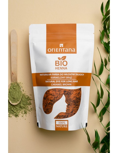 Orientana BIO Henna do włosów KARMELOWY BRĄZ 50g