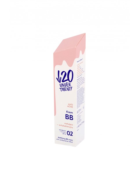 Under Twenty Anti Acne Krem BB matująco-antybakteryjny 02 naturalny 60 ml