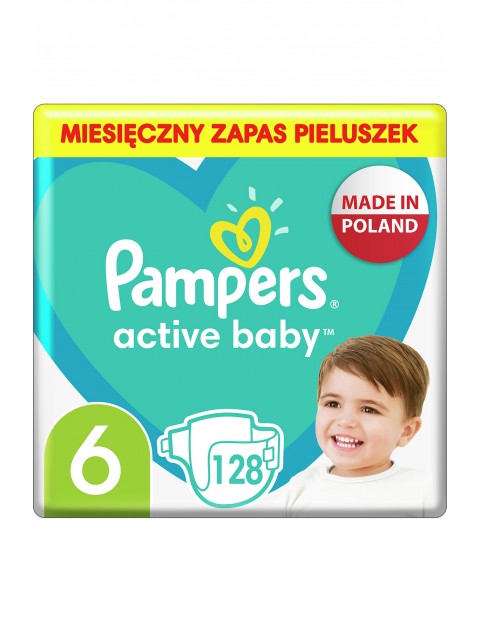 Pampers Active Baby, rozmiar 6, 128 pieluszek, 13-18kg