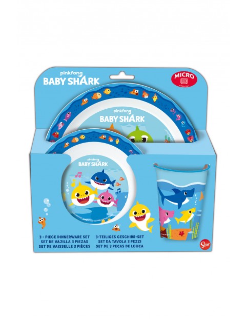 Zestaw naczyń Baby Shark trzyczęściowy