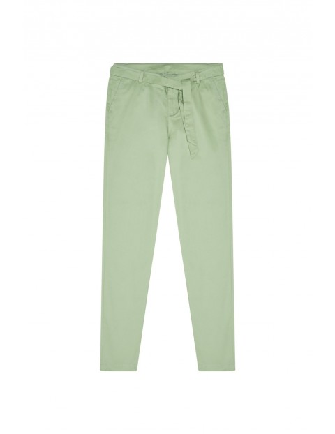 Spodnie damskie typu chinos- khaki