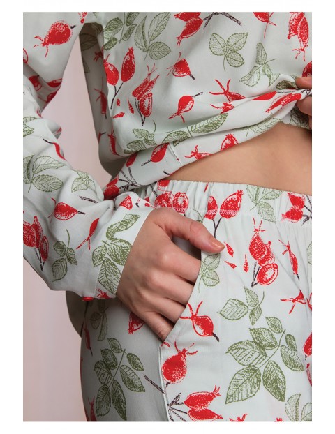 Piżama z motywem dzikiej róży 
