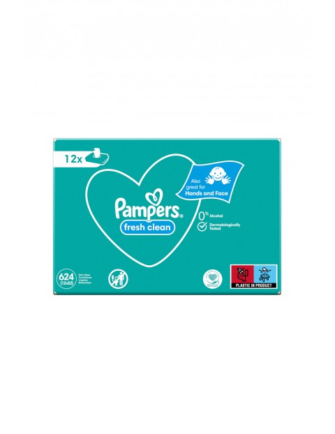 Pampers Fresh Clean Chusteczki 12 opakowań = 624 chusteczek