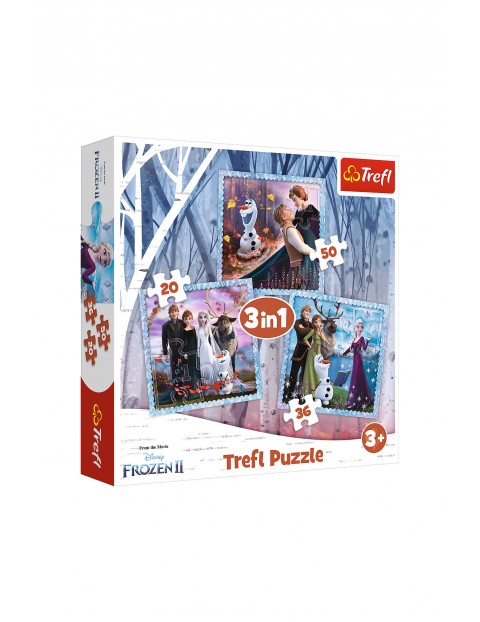 Puzzle 3w1- Magiczna opowieść Frozen 2 wiek 3+