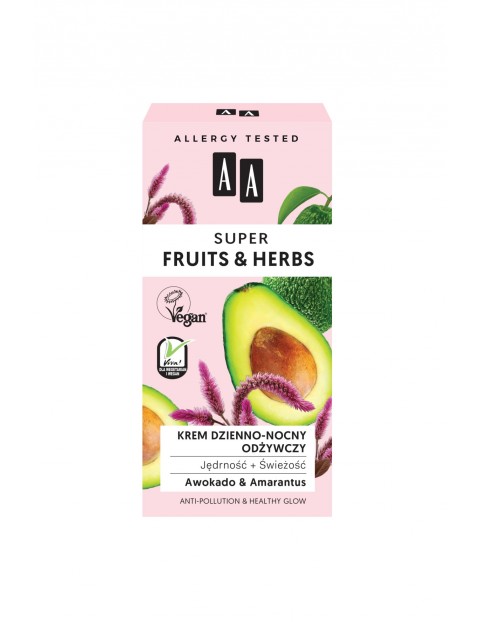 AA Super Fruits&Herbs krem dzienno-nocny odżywczy jędrność + świeżość 50 ml