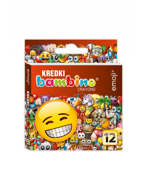 Kredki BAMBINO 12 kolorów w pudełku kartonowym EMOJI