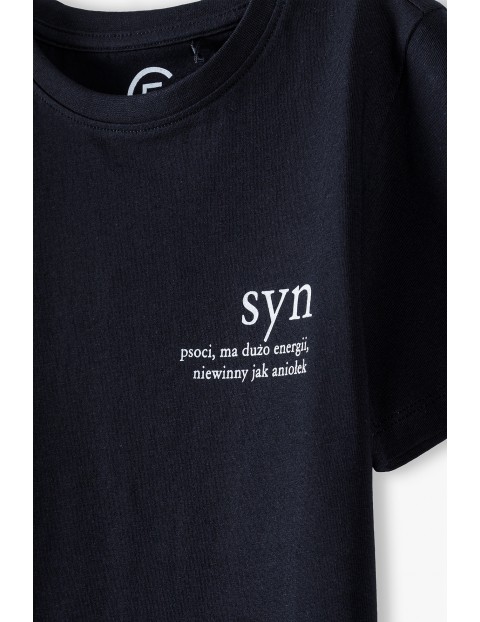  Bawełniany t-shirt chłopięcy SYN- ubrania dla rodziny