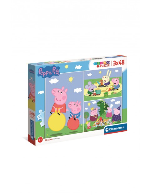 Puzzle 3x48 super color Świnka Peppa 25263