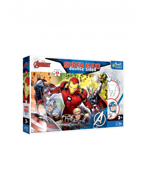 Puzzle dla dzieci Super Maxi Double Sided - Avengers wiek 3+