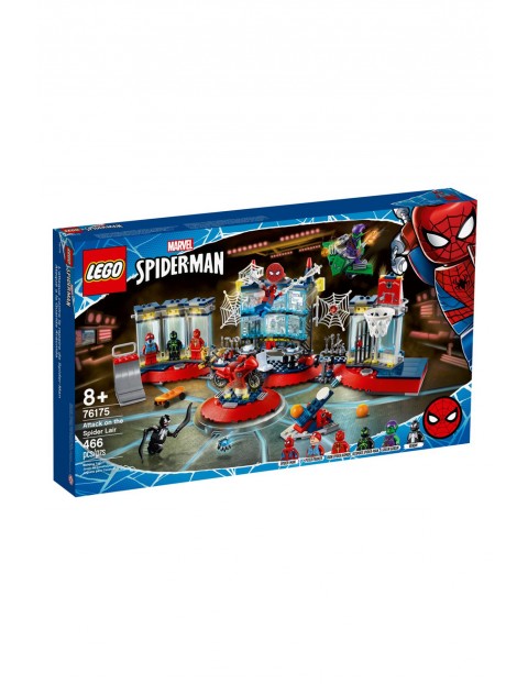 Lego Super Heroes 76175 - Atak na kryjówkę Spider-Mana - 466 elementów wiek 8+