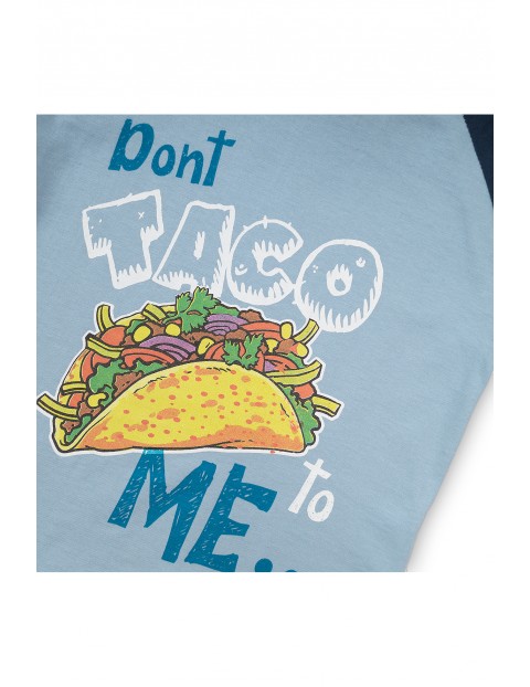 Niebieski t-shirt dla niemowlaka- taco