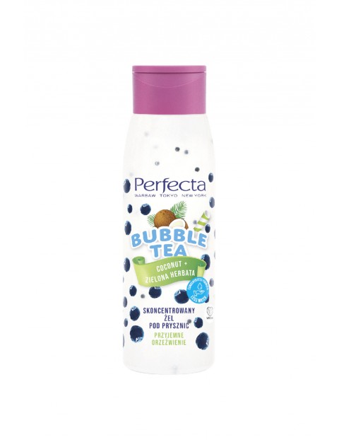 Perfecta Bubble Tea, skoncentrowany żel pod prysznic, Coconut + Zielona Herbata, 400 ml