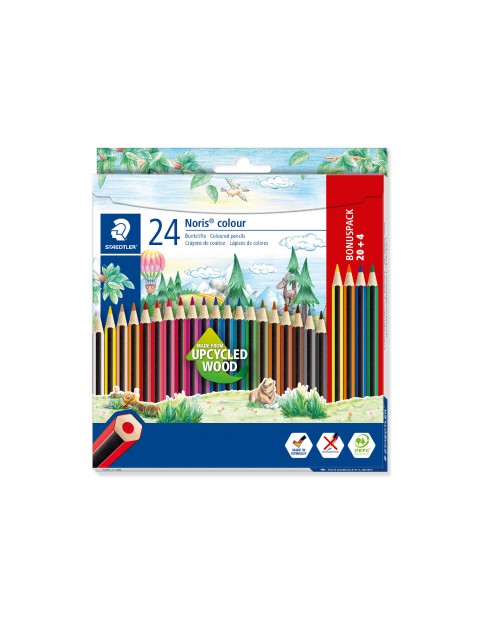 Kredki Noris colour, sześciokątne Staedtler - 24 kolorów - 20+4 gratis