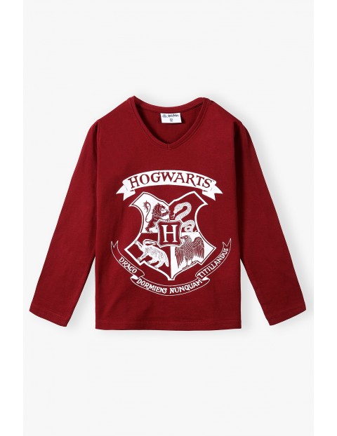 Hogwarts - bluzka z długim rękawem dla dziewczynki - bordowa