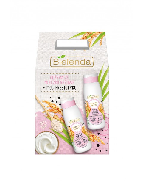 Zestaw BEAUTY MILKY Mleczko ryżowe ( Kremowe mleczko do kąpieli i pod prysznic 400ml +Mleczko do ciała 400ml)