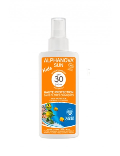 Spray Przeciwsłoneczny dla dzieci Alphanova SPF 30 - 125 ml