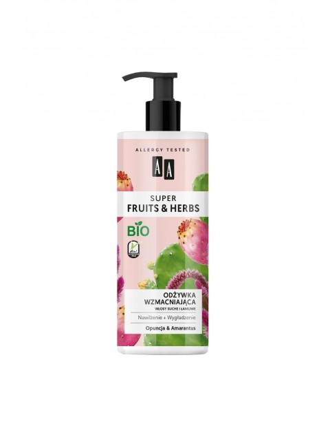 AA Super Fruits&Herbs odżywka wzmacniająca włosy suche i łamliwe opuncja&amarantus 500 ml