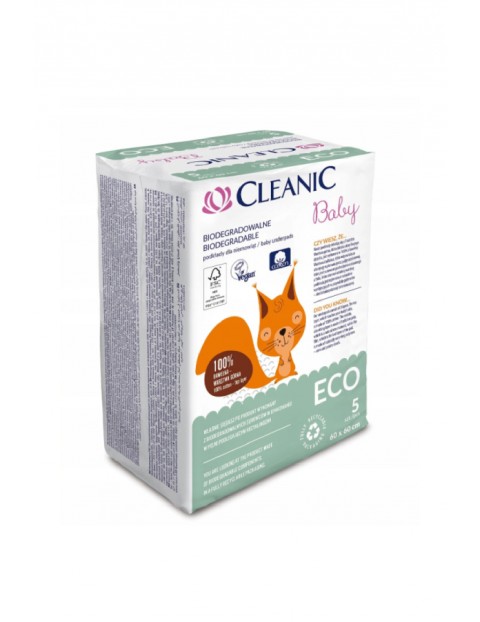 Podkłady Cleanic Baby ECO  5 szt. (60x60cm)