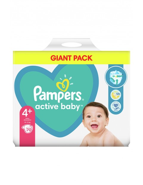 Pampers Active Baby, rozmiar 4+, 70 pieluszek, 10-15kg