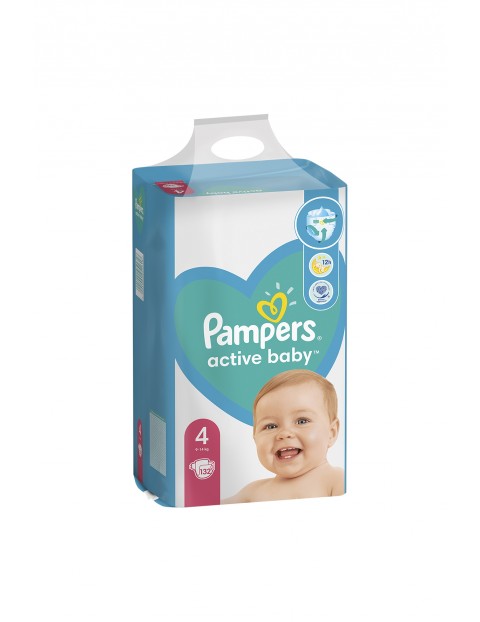 Pampers Active Baby, rozmiar 4, 132 pieluszek, 9-14kg