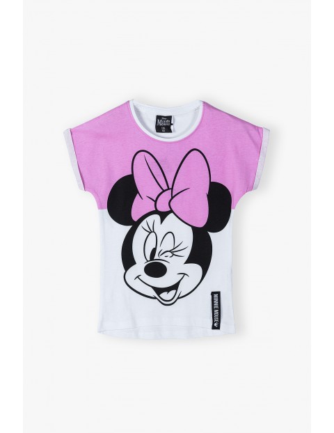 Bawełniany t-shirt dziewczęcy Minnie Mouse 