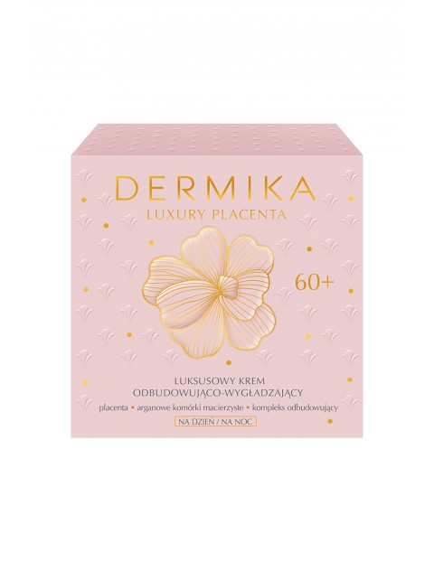 DERMIKA LUXURY PLACENTA krem odbudowująco-wygładzający 60 + na dzień i na noc 50 ml.