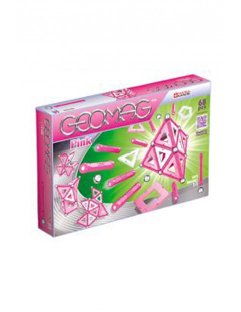 Geomag - Geomag - Klocki magnetyczne Pink Panels - 68 el wiek 3+